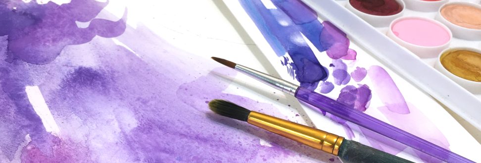 watercolor paintbrush closeup