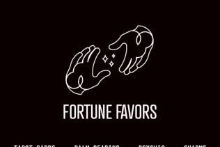 fortune favors hand lineart logo