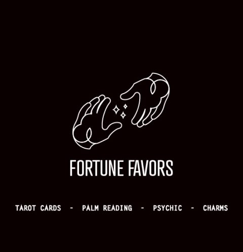fortune favors hand lineart logo